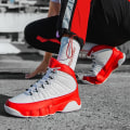Miniatyrbild 4 av 5: Basketskor för män Mode Halkfria sneakers Sportskor som andas YJ20011 WhiteRed 44