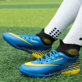 Miniatyrbild 5 av 5: Fotbollsskor för barn Halkfria fotbollsskor Klossar Gräs Fotbollssneakers Yj818 Blue 40