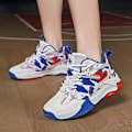 Miniatyrbild 5 av 5: Barn Basketskor Mode Pojkar Flickor Sneakers Sportskor som andas 2L7066 WhiteBlue 34