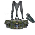 Miniatyrbild 2 av 5: Utomhussport Midjeväska Vattentät Vandring Cykling Klättring Cykelpaket Fanny Pack Med vattenflaskhållare Bergsbestigningsväska Army green