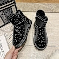 Miniatyrbild 3 av 5: Dam Vinterstövlar Snow Boot Plysch Varma Skor Vattentät Boot Yjy-5 Black 40