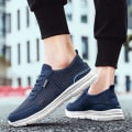 Miniatyrbild 4 av 4: Män Skor Höst Soft Loafers Skor Lättvikt Billiga Mesh Casual Herr Sneakers 2G8928-1 Blue 43