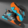 Miniatyrbild 3 av 5: Barn Basketskor Mode Pojkar Flickor Sneakers Sportskor som andas 2L7066 BlackOrange 34