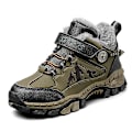 Miniatyrbild 1 av 5: Pojkar Snow Boots Vinter Vattentät Antisladd Stövlar Vandring Outdoor Skor För Barn X858 Green 34
