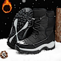 Miniatyrbild 2 av 5: Herr Dam Vinterstövlar Snow Boot Plysch Varma Skor Vattentät Boot 2K219 Black 41