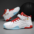 Miniatyrbild 2 av 5: Barn basketskor Mode halkfria sneakers Andas sportskor 391 WhiteRed 34