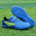Miniatyrbild 2 av 3: Pojkar Flickor Fotbollsskor Halkfria fotbollsskor Klossar Gräs Fotbollssneakers 2Km11 Blue 35