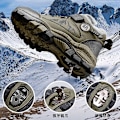 Miniatyrbild 4 av 5: Pojkar Snow Boots Vinter Vattentät Antisladd Stövlar Vandring Outdoor Skor För Barn X858 Green 34