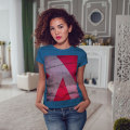 Miniatyrbild 3 av 3: No Regret Saying Slogan Women Royal Bluet-shirt XL