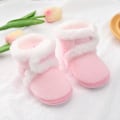 Miniatyrbild 2 av 4: Vintervarma nyfödda toddler 1 år baby Flickor Pojkar Skor Mjuk sula Pälssnöskor 0-18M Pink 7-12 Months