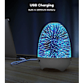 Miniatyrbild 2 av 2: LED sänglampa med bluetooth högtalare, dimbar atmosfär bordslampa för sovrum vardagsrum, 7 c