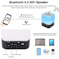Miniatyrbild 2 av 5: Bluetooth högtalarljus, 5-i-1 färgskiftande touch, RGB-dimbar digital väckarklocka, (vit)