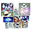 Miniatyrbild 3 av 3: Elektronisk Robert Toy Smart Space Astronaut Walking Dancing Robot med ljus och ljud