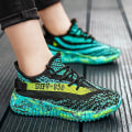 Miniatyrbild 5 av 5: Sneakers som andas löparskor Mode Pojkar Flickor Sportskor 3A9906 BlackGreen 28