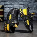 Miniatyrbild 2 av 5: Barn Sneakers Andas löparskor Pojkar Flickor Mode Sportskor R2022 BlackYellow 34