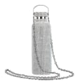 Miniatyrbild 1 av 5: 350ml/500ml/750ml isolerad flaska strass inlagd thermal rostfritt stål Barnisolerad vattenkopp för resor Silver 350ml
