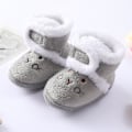Miniatyrbild 2 av 4: Vintervarma nyfödda toddler 1 år baby Flickor Pojkar Skor Mjuk sula Pälssnöskor 0-18M Gray 7-12 Months
