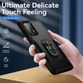 Miniatyrbillede 2 af 5: Til Samsung Galaxy A52 4g/5g/a52s 5g Defender Series Velbeskyttet Pc + Tpu telefoncover Rotary Ring Kickstand Mobiltelefontaske Black Black