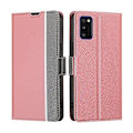 Pikkukuva 1 / 5: Samsung Galaxy A41 Twill Texture Side Button Nahkainen phone case Pink