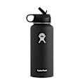 Miniatyrbillede 1 af 3: 946ml/1180ml Vandglasisoleret Lækagesikker rustfrit stål Anti-skrid Robust vakuumkolbe Rejsetilbehør Kaesi Black L