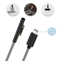 Miniatyrbild 4 av 5: 1,8 m USB Typ-c power adapter 15v 3a Pd snabbladdningskabel för Microsoft- Surface Pro 3 4 5 6 7 Black White