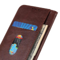 Miniatyrbillede 4 af 5: Til Xiaomi Redmi Note 13 4G beskyttelsescover Split Læder Litchi Texture telefoncover Brown