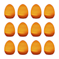 Miniatyrbild 1 av 4: 12 påskljusprydnader påskhängande ägg påskgransprydnader för påskdekor eierfarben ostern YE