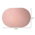 Miniatyrbild 5 av 5: Tyuhe bordsmatta Halkfri avtorkningsbar konstläder oval isoleringsdyna för matsal Pink