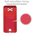 Pikkukuva 3 / 5: Xiaomi Poco X3 Pro / X3 Nfc Ring Kickstand Card Wallet Tpu phone case Red