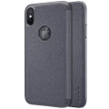 Miniatyrbillede 1 af 5: NILLKIN Sparkle Series Folio Læder Taske til iPhone X/XS (med logoudskæring) - Black