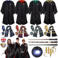 Miniatyrbild 1 av 5: Harry Potter Magic dräkt Cosplay Dräktmantel Barnens rollspel Slytherin greenTie 125cm