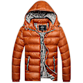 Miniatyrbild 1 av 2: Men Puffer Bubble Coat Vintervärmare vadderad vadderad jacka ytterkläder Golden Yellow 4XL