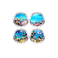 Pikkukuva 1 / 5: 4 cps 3D-valokuvaus vedenalainen seinätarra Kylpyhuone Sea Life Animal Decal -vinyylijuliste, 100 % uusi C