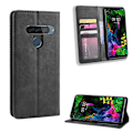 Pikkukuva 1 / 5: Vintage -tyylinen nahkalompakko-puhelimen case LG G8s Thinq:lle Black