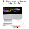 Miniatyrbild 5 av 5: USB 2.0 Hub 4 Port Multiple Expander 2.0 med laddningsport, plugg och för spel White