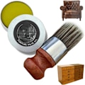 Miniatyrbillede 2 af 7: Møbelsalve til Læder, Møbelsalve/Læder Salve med Vildsvinebørste, Møbelsalve & Børstepakke - 4 oz