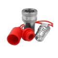 Miniatyrbillede 4 af 4: 3/8 tommer Npt gevind Iso7241-1a Hydraulisk afbryderkoblingssæt med støvhætte