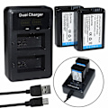 Miniatyrbild 1 av 5: 2 batteri + led-laddare Kompatibel Canon Eos 60d Eos 70d 80d Eos 90d Digital Slr-kamera