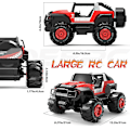 Pikkukuva 2 / 5: Suuri kauko-ohjainauto, 1:14 Jeep Crawler LED-valolla, Rc-kilpa-autot, maastoautot, 2,4 GHz:n maastoajoneuvon leluauto lapsille aikuisille, automaattitila,