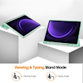 Miniatyrbild 5 av 5: Smart läder case för Samsung Galaxy Tab S9 Fe Mint Green