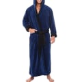 Pikkukuva 1 / 3: Miesten talvi lämmin hupullinen takki kylpytakki pyyhkeet pitkä aamutakki Dark Blue Black 4XL