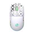 Miniatyrbild 1 av 5: 2,4ghz Bluetooth trådlös mus spelmus 3 läge Rgb bakgrundsbelysning Trådlös optisk USB spelmus 3600dpi Uppladdningsbara Mute möss White