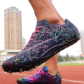 Pikkukuva 4 / 5: Miesten yleisurheilukengät Spikes Track Race Jumping Tennarit Professional Running Nail Spikes Kengät Hj259 Black 38