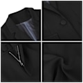 Miniatyrbillede 5 af 5: Yynuda 2-delt Slim Fit ensfarvet forretningsdragt til kvinder (blazer+bukser) Black M