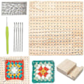 Miniatyrbild 1 av 5: Träblockeringsbräda för stickning Granny Square Blocking Board Blockeringsbrädor Rod Pins & Rod Stabilizer