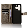 Miniatyrbillede 4 af 5: Til Itel S23+ S681l Taske Pung Pu Læder Stand Diamond Texture Telefon Cover Brown