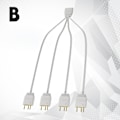 Miniatyrbillede 5 af 5: Argb splitterkabel 5v 3 pin til gamere og pc-entusiaster Multi-interface Fq one to four