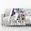 Miniatyrbillede 3 af 5: Taylor Swift The Eras Tour tæppe Blødt og varmt til soveværelse, sofa, festdekorationer Gave til fans Sk.. 70*100