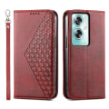 Pikkukuva 1 / 5: Oppo A79 5g / A2 5g Case Calf Texture Pu-nahka+tpu-telineen puhelimen cover Red