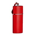 Bärbar askkopp med spänne förseglad dragstängning Anti-skållning metallfoder rumpa Förvaring Rostfritt stål Mini Mobil askfat Herr Pocket Gadget Creative Red